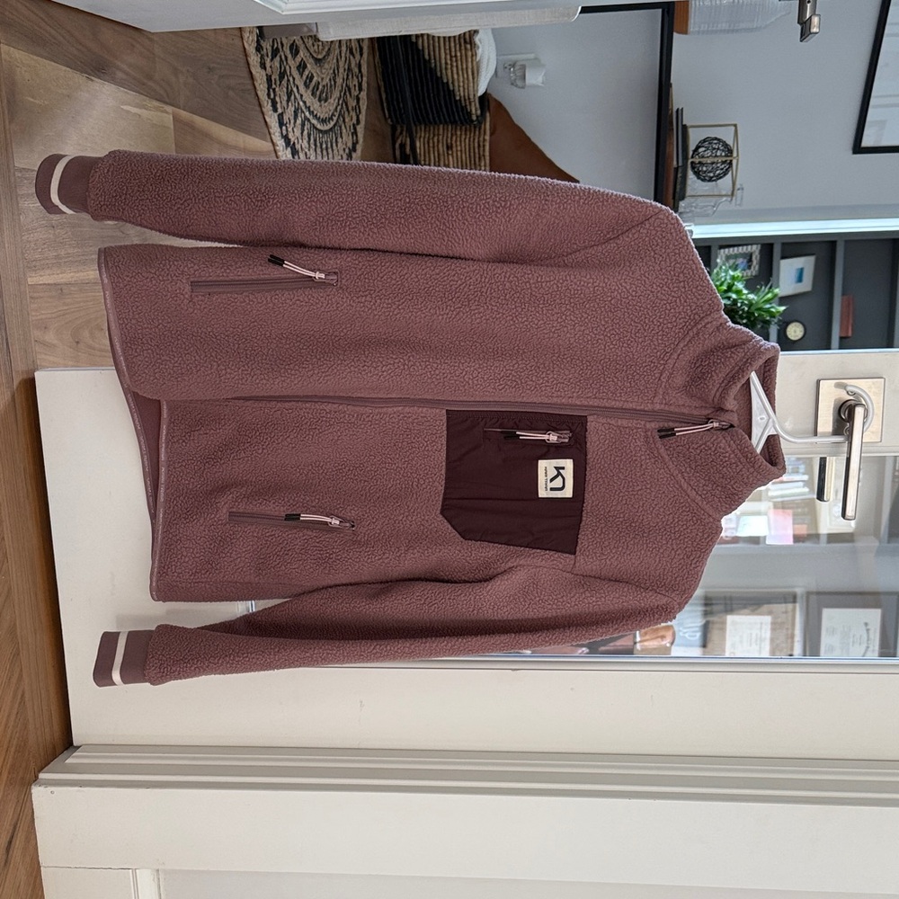 Kari Traa Zip Up Fleece Jacket in Mauve